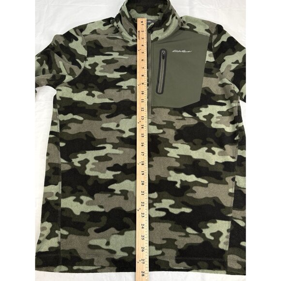 Eddie Bauer First Ascent Green Camo ¼ Zip Men’s Tall Medium Pullover Midlayer - Picture 9 of 13